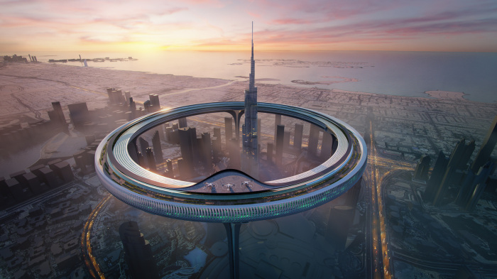 Длина небоскреба-города составит 3 километра и будет иметь форму кольца (концепт Downtown Circle). | Фото: masterok.livejournal.com.