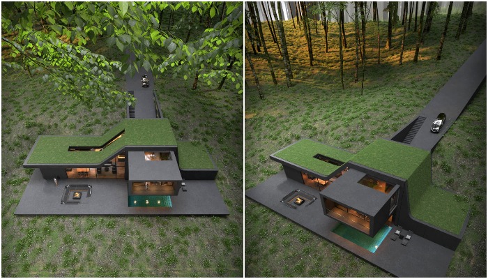 Концептуальный проект загородной резиденции Sky Point Villa в природной зоне Бедфорд-Хиллз, который вскоре воплотится в жизнь (визуализация © Reza Mohtashami). 