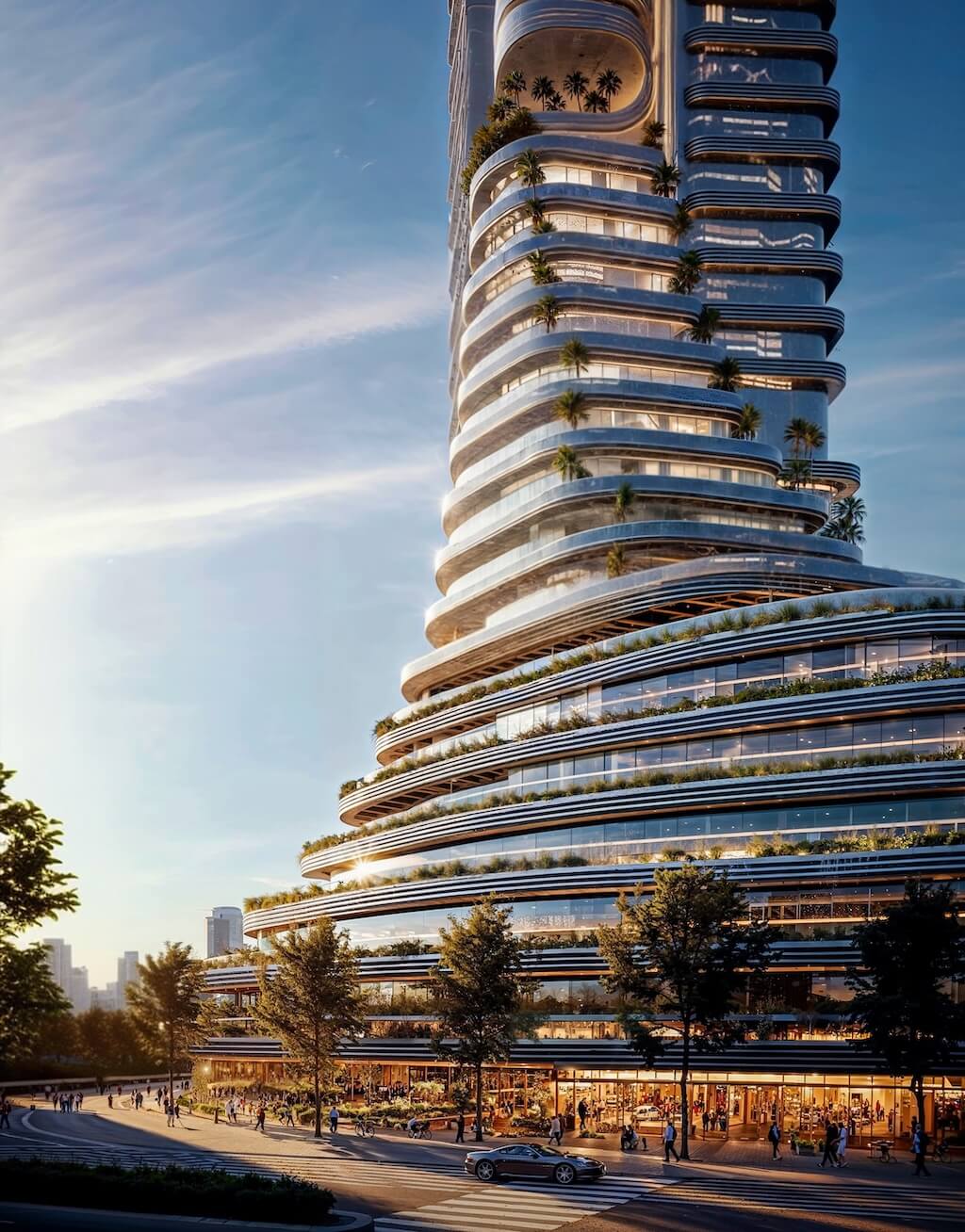 Прогулочная зона с магазинами. | Фото: amazingarchitecture.com. Прогулочная зона с магазинами. | Фото: amazingarchitecture.com.