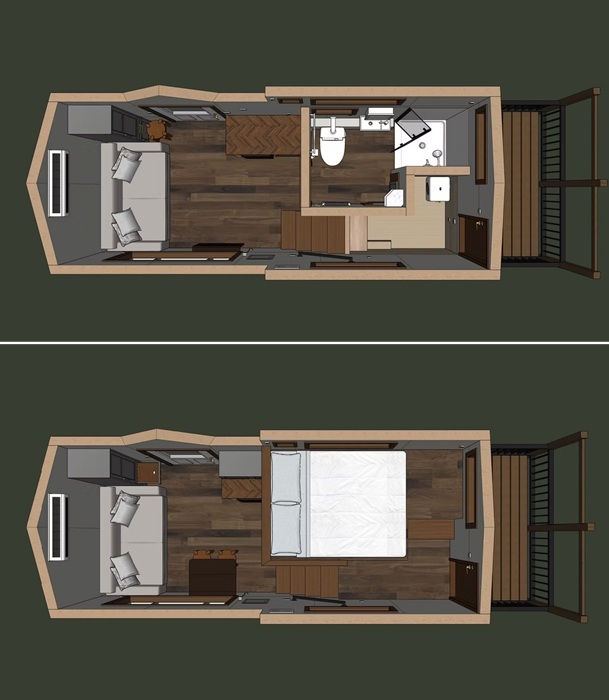 Планировка крошечного дома «Ель»
