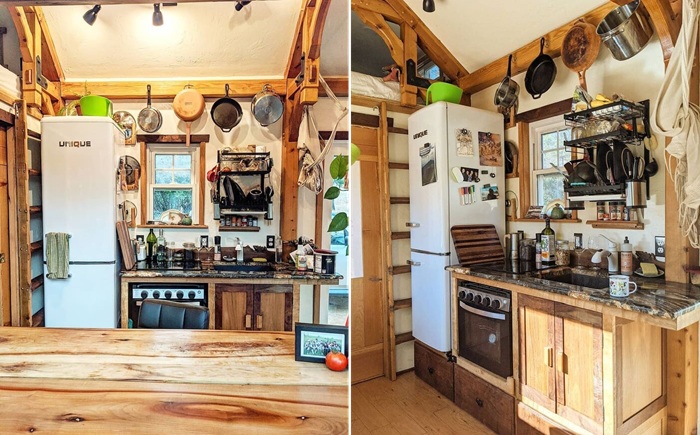 Кухня в крошечном доме.