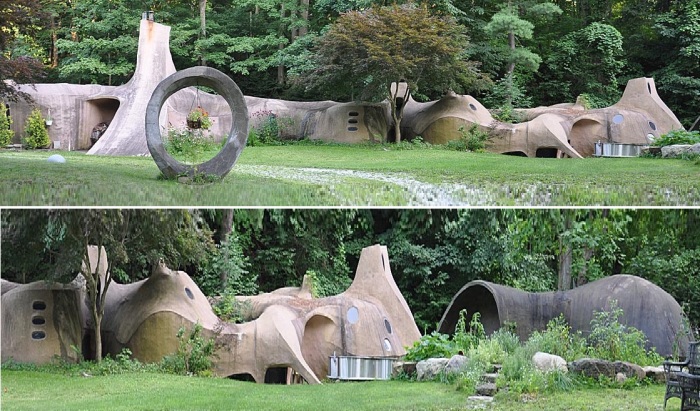 Дом площадью 334 кв. метров органично интегрирован в природный ландшафт (Le Chant du Cygne, Нью-Конкорд).