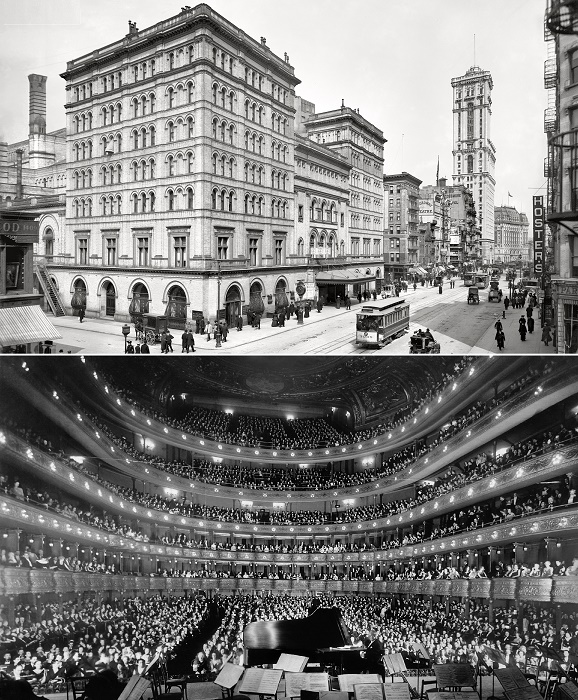 С 1880 по 1966 гг. Metropolitan Opera находилась в здании, построенном по проекту известного архитектора Кливленда Кейди (Бродвей, Нью-Йорк).