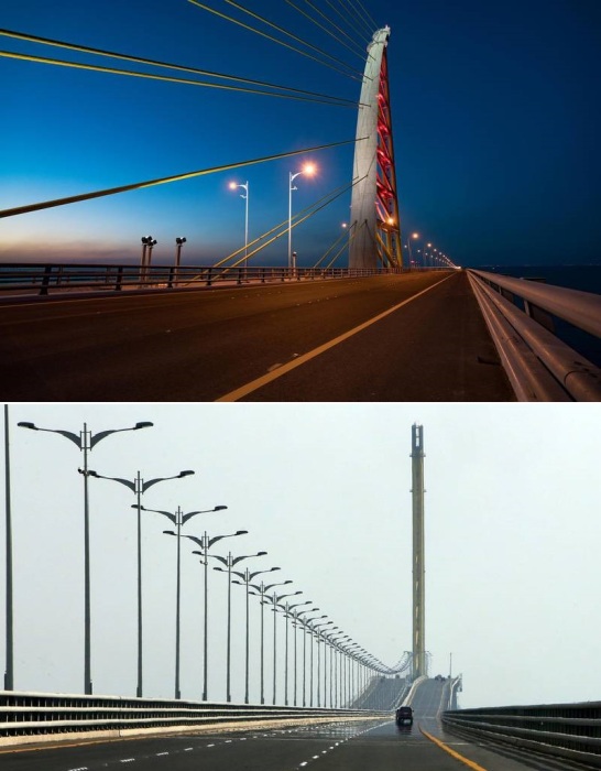 Мост Шейха Джабера является крупнейшим достижением инфраструктурного строительства Кувейта на сегодняшний день.
