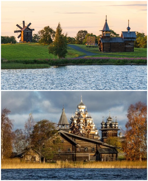 3<br>Триста образцов деревянного зодчества иллюстрируют традиции русских строителей и наглядно демонстрируют их пристрастия и таланты (Карелия). 