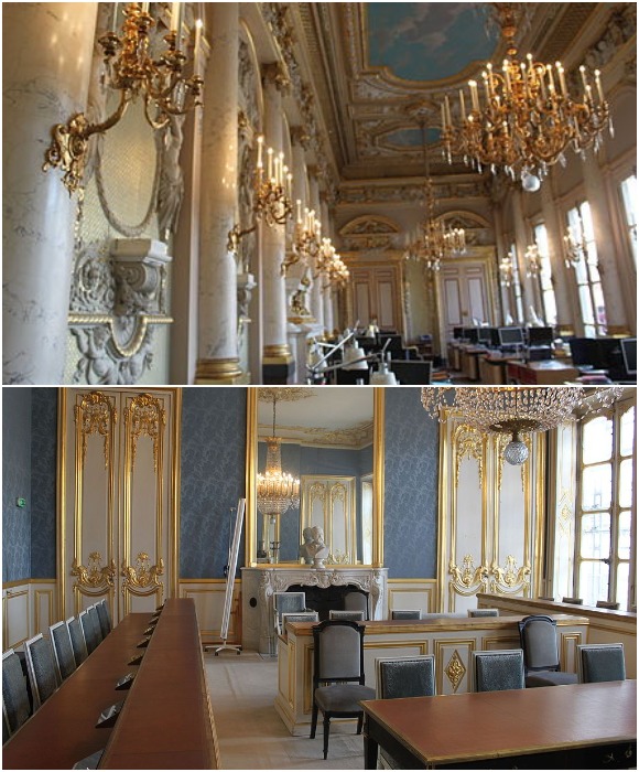 Теперь в роскошных залах работают госслужащие (Palais Royal, Париж). 