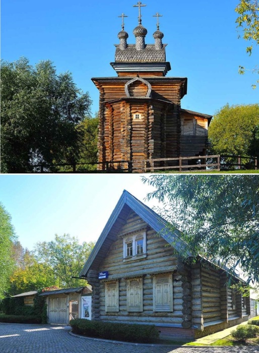 Церковь Георгия Победоносца и охотничий домик царя Алексея Михайловича (Парк Коломенское, Москва). 