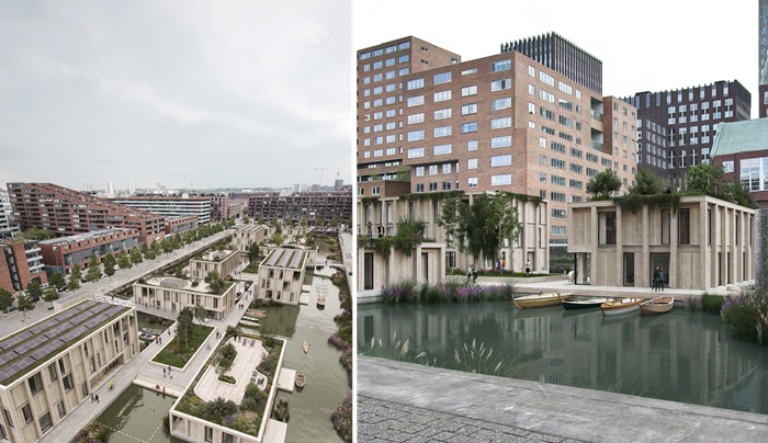 Проект Spoorweghaven продемонстрирует жизнеспособность плавучей архитектуры и устойчивых сообществ (концепт). 