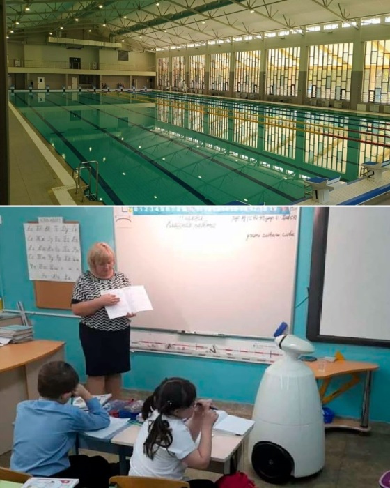 В сельской «Школе будущего» есть собственный бассейн и робот, но самое интересное ждет ребятню на уроках (Калининградская область).