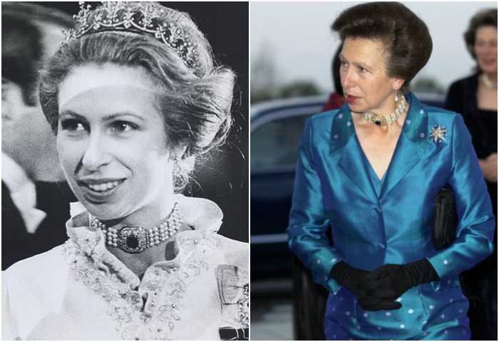 Дочь Ее Величества королевы Елизаветы II может свободно выбирать себе украшения из сокровищницы британских монархов (принцесса Анна).