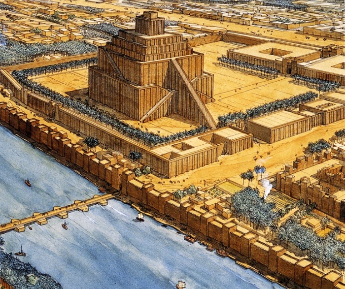 Ученые предполагают, что последняя версия Вавилонской башни выглядела именно так. | Фото: architectureguru.ru.