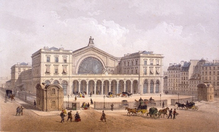 Первый ж/вокзал в Париже был построен по проекту архитектора Ф. Дюкне (Paris Gare de l'Est). | Фото: abstour.by.