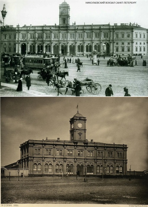 В конце XIX века два вокзала, соединяющие столицы, выглядели именно так. | Фото: spb-guide.ru.