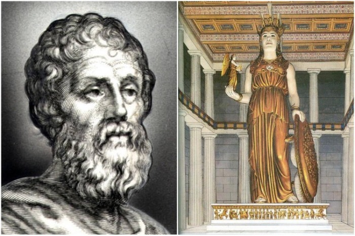 Фидий и его знаменитая статуя Афины, созданная для Парфенона (Афины, Греция). | Фото: pinterest.com.
