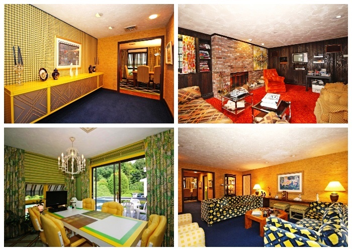 За последних 50 лет в доме не менялась даже мебель и текстиль (ретро-дом в Фрамингеме, США). | Фото: travelandleisure.com.