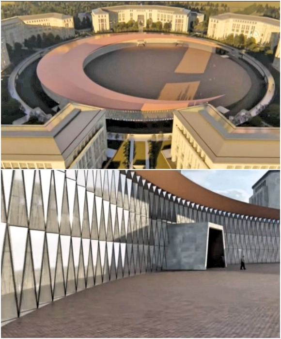 Здание в виде полумесяца будет «обнимать» внутренний двор (концепт Ay Yildiz).