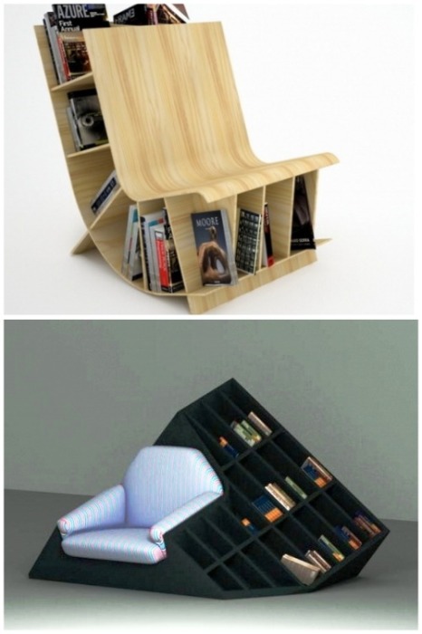 Нестандартные конструкции кресел станут прекрасным местом для чтения книг. | Фото: yandex.ua.