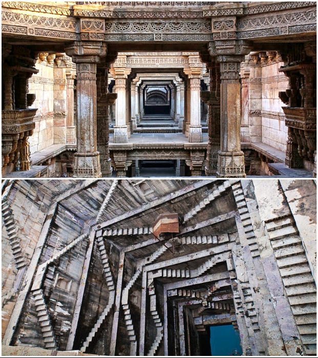 Многие колодцы и подземные «перевернутые храмы» имеют особую притягательную силу (Индия).
