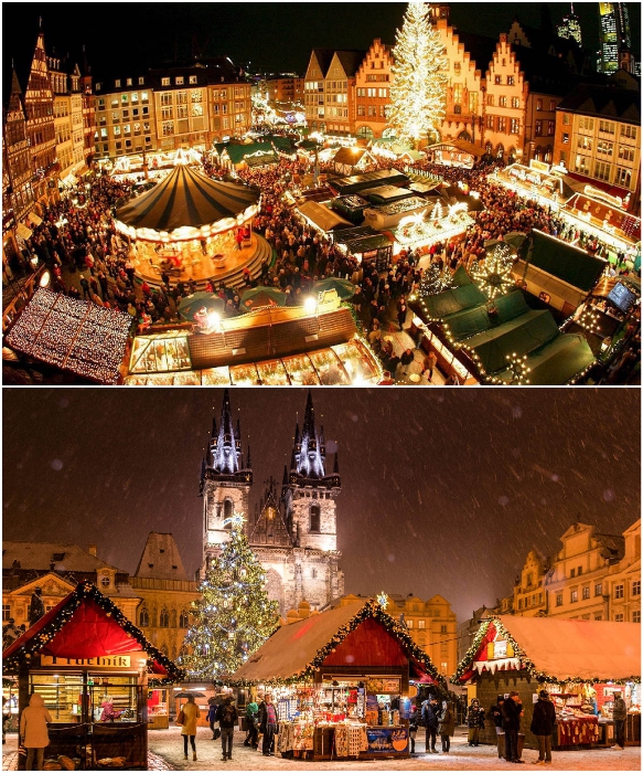 Столица Чехии в рождественские и новогодние праздники превращается в настоящую сказку (Прага). | Фото: intourist-tour.com/ zlatapraha.net.