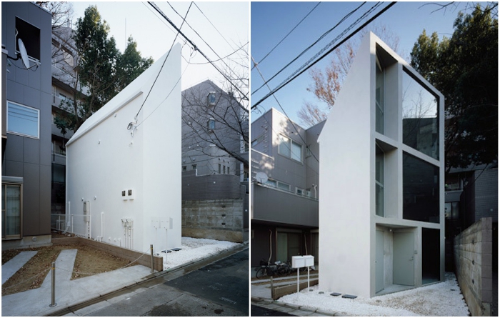 Дом «63,02 градуса» в Накано спроектировали архитекторы Джо Нагасака и Тошихару (Япония). | Фото: kenh14.vn.