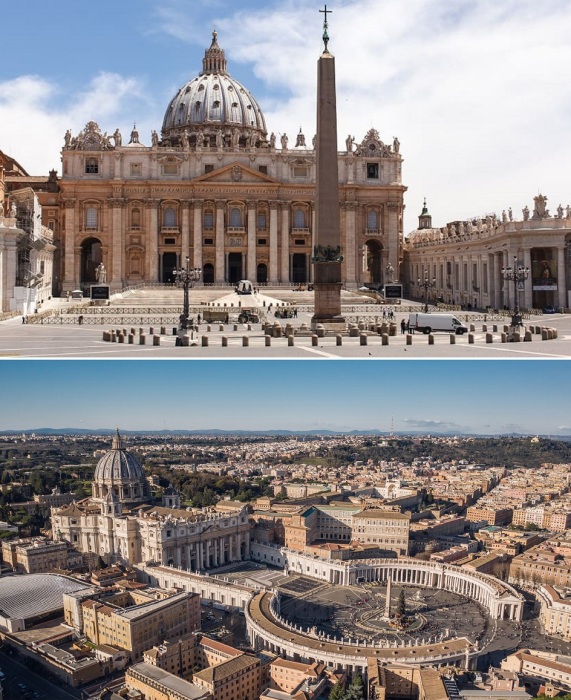 Четыреста лет Собор Святого Петра являлся самым масштабным христианским храмовым комплексом в мире (Ватикан).