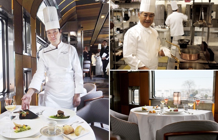 Лучшие повара страны готовят кулинарные шедевры для гостей (Train Suite Shiki-shima). | Фото: madamefigaro.jp.