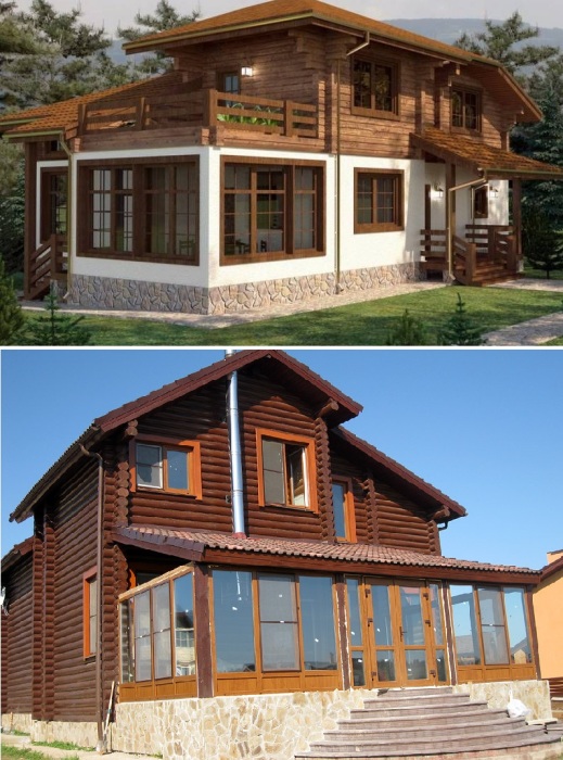 Если строительство ведется с нуля, то веранда имеет общий фундамент с домом, накрыта такой же крышей и оформляется в одном стиле.