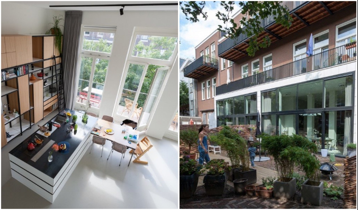 В Амстердаме старую школу преобразовали в 10 квартир для семей с детьми