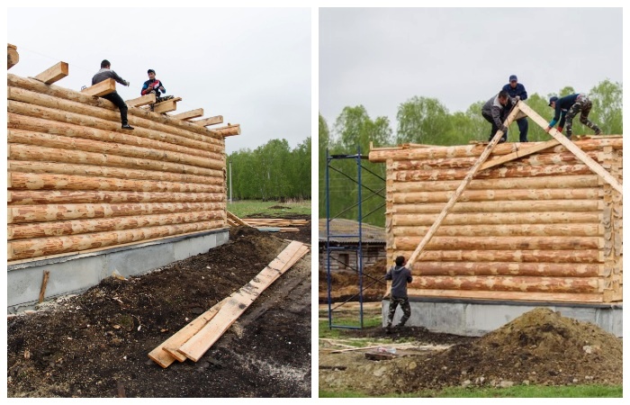 Заканчивается строительство еще двух домов для будущих фермеров (Султаново, Челябинская область).