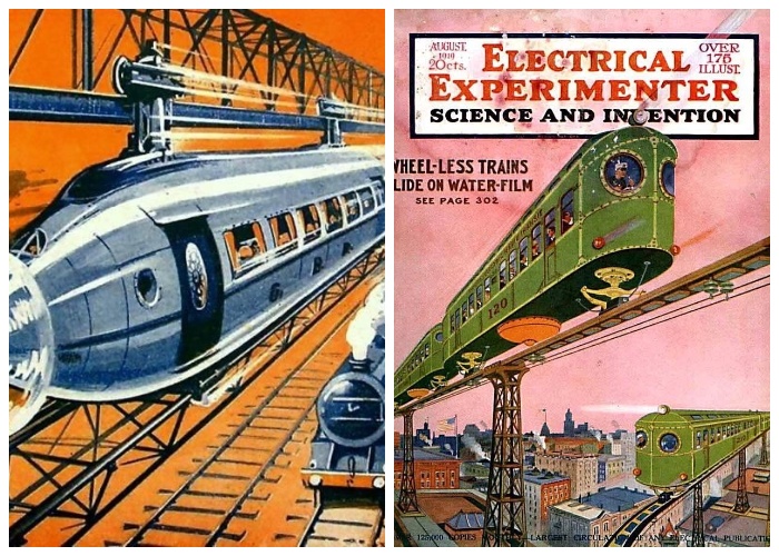 Многие журналы тех времен, на своих обложках печатали пророчества в сфере достижений науки и техники.