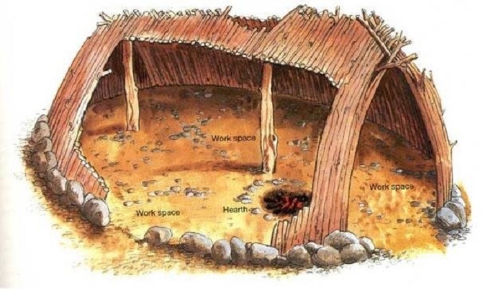 Ученые предполагают, что древнее жилище, обнаруженное на территории Франции, могло иметь такой вид (Терра-Аматы). | Фото: mikeslickster.wordpress.com.