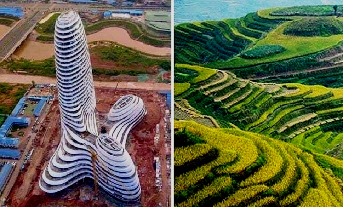 Архитектор пытался воссоздать ландшафт родной провинции Гуанси (Китай).