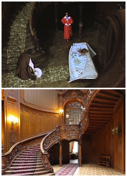 Дом ученых на время съемок кинофильма превратился во дворец кардинала Ришелье («Д’Артаньян и три мушкетера», Львов).