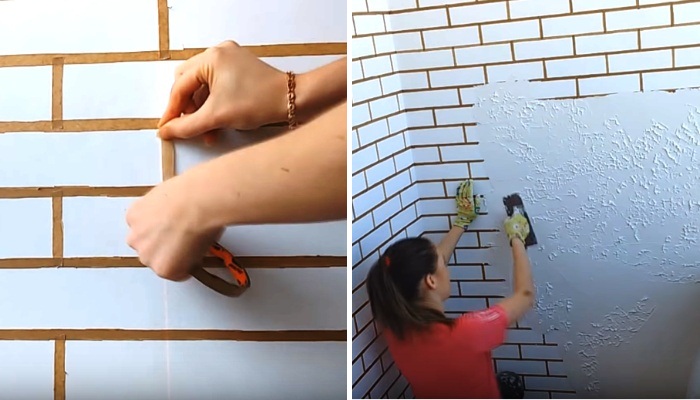 Имитация кирпичной стены своими руками (50 фото, видео)