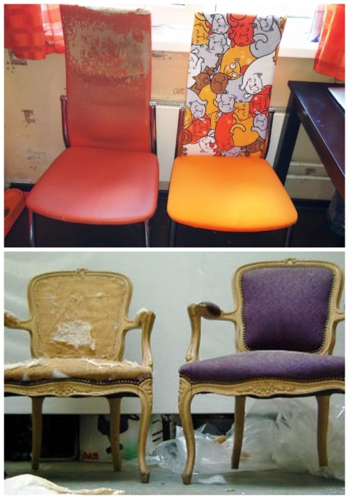 Реставрировать стулья под силу даже дилетантам. | Фото: pikabu.ru.