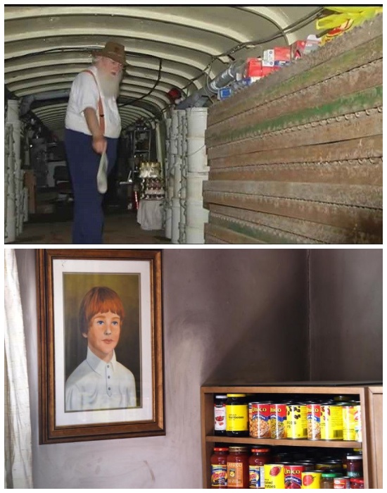 Раз в 10 лет Брюс Бич полностью меняет продукты питания в своем бункере (Ark Two, Канада).