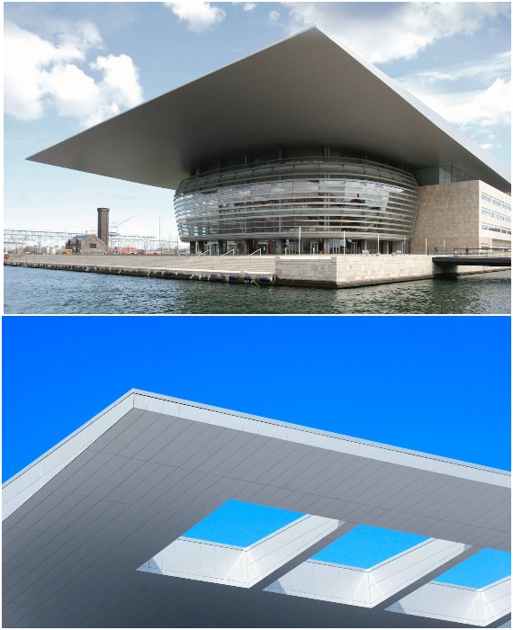Самым сложным элементом конструкции здания стала его гигантская крыша (The Royal Danish Opera, Копенгаген).