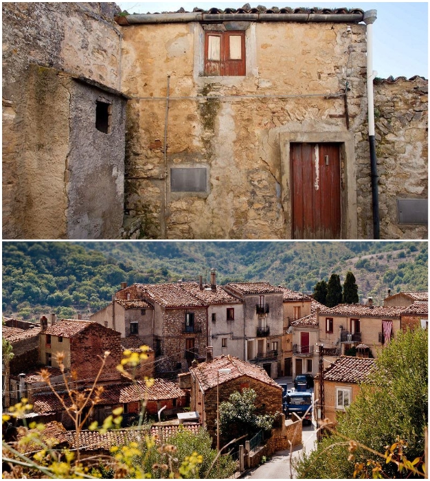 Вот такие колоритные дома ждут новых владельцев – любителей дармовщины (Италия).