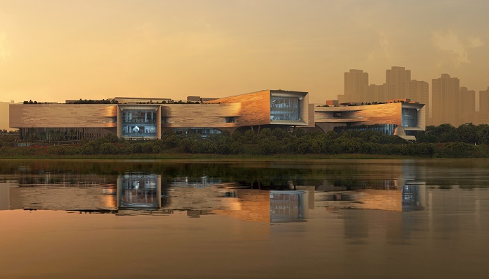 Гигантский архитектурный ансамбль площадью более 52 тыс. квадратных метров органично вписывается в природный ландшафт озера Джуронг (концепт Science Center). | Фото: channelnewsasia.com.