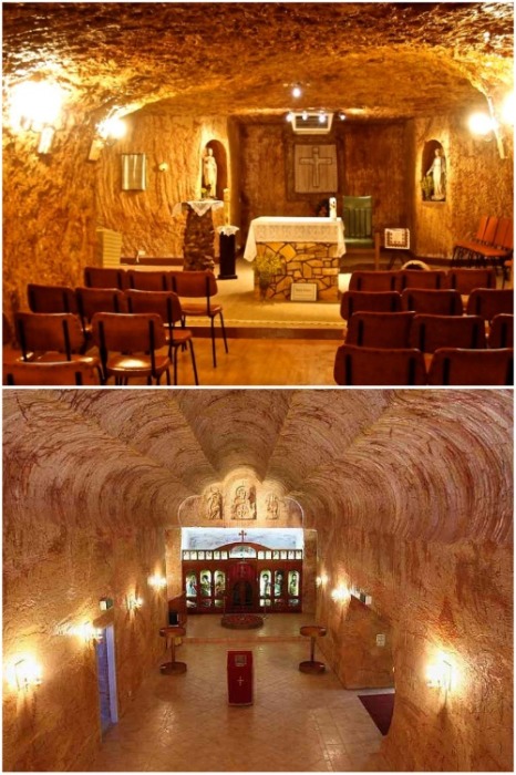 В подземном городе есть свои церкви (Кубер-Педи, Австралия). | Фото: proberry.ru.