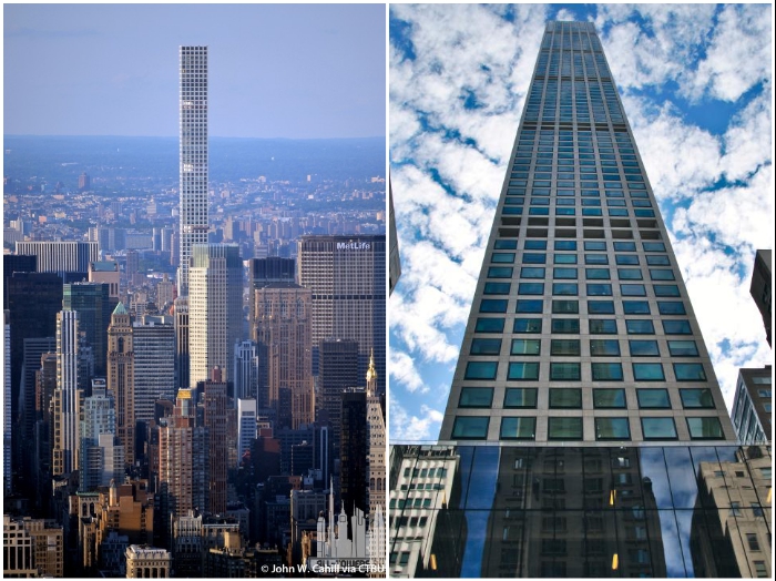 Небоскреб 432 Парк-Авеню в Манхэттен стал самым высоким жилым домом в Западном полушарии (Нью Йорк, США). | Фото: all-towers.ru/ bashni.info.