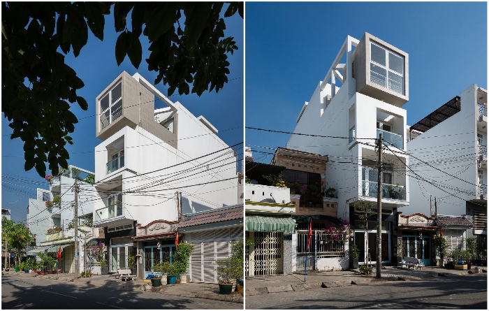 Несмотря на габариты, узкий дом «NA House» выглядит современно и привлекательно (Хошимин, Вьетнам). | Фото: luxury-house.org.