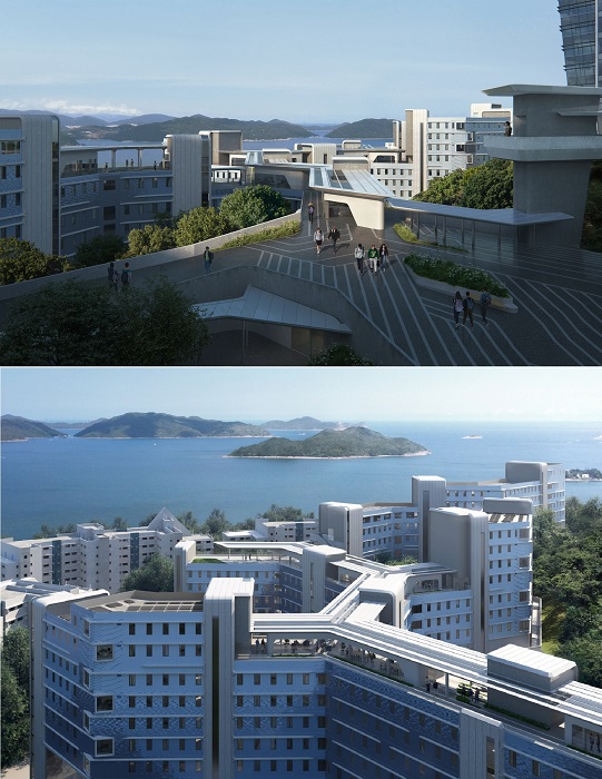 Крышу главного корпуса планируют использовать в качестве дополнительной зоны отдыха и общения (проект студгородка HKUST).