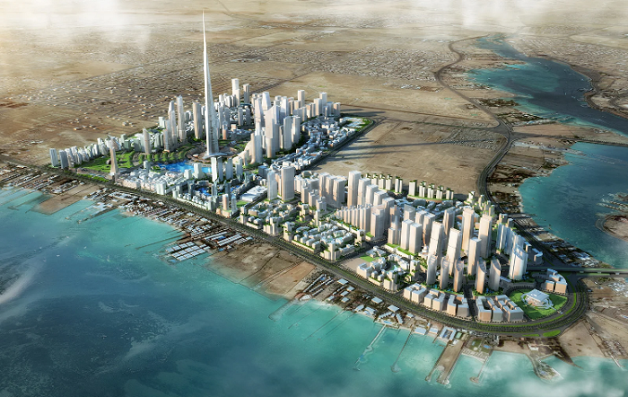 Макет города будущего Kingdom City или Jeddah Economic City (Саудовская Аравия). | Фото: businesswire.com.