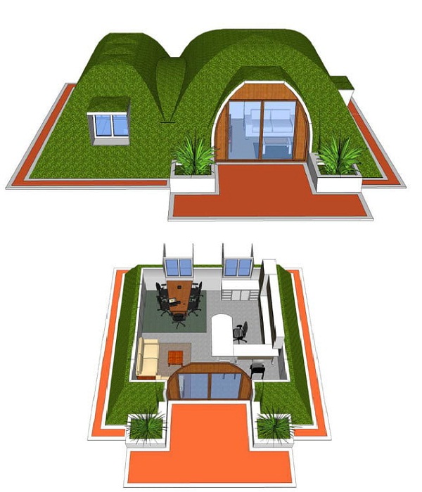 Макет дома, созданного по технологии Green Magic Homes.