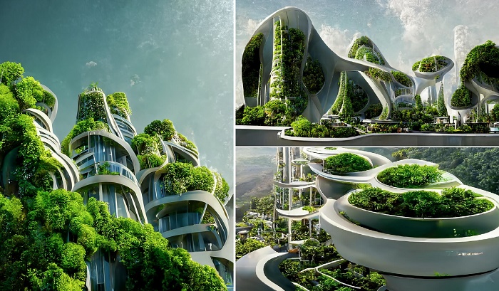 В идеальном городе будущего все должно быть прекрасным (концепт AI x Future Cities).