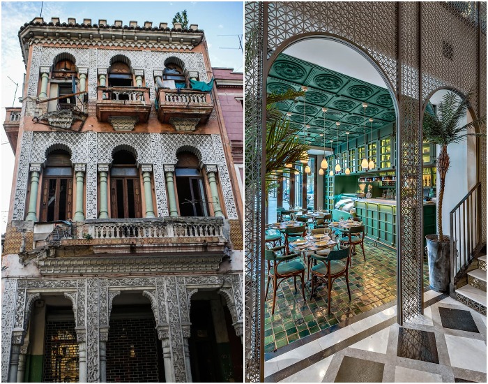 Даже сейчас можно увидеть дома, оформленные в мавританском стиле (La Habana Vieja, Куба).