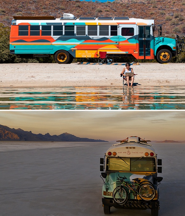 Вот такой красочный автобус получился у творческого дуэта.