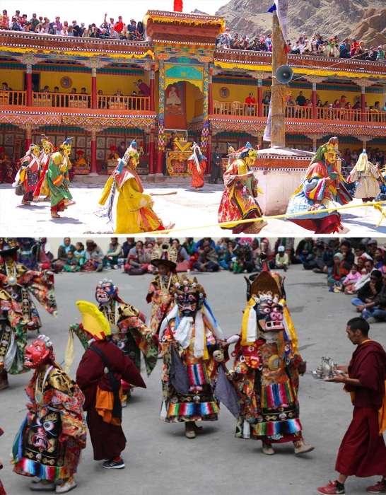 Монастырь лучше посещать во время праздников, тогда проходят захватывающие представления (Key Gompa, Индия).