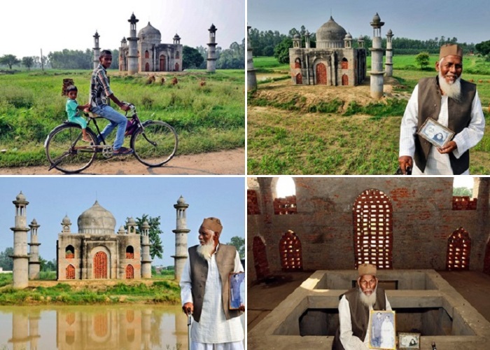 Понадобилось огромное желание и три года, чтобы в индийской деревне Касер Калан построить скромную копию Тадж-Махала (Индия).